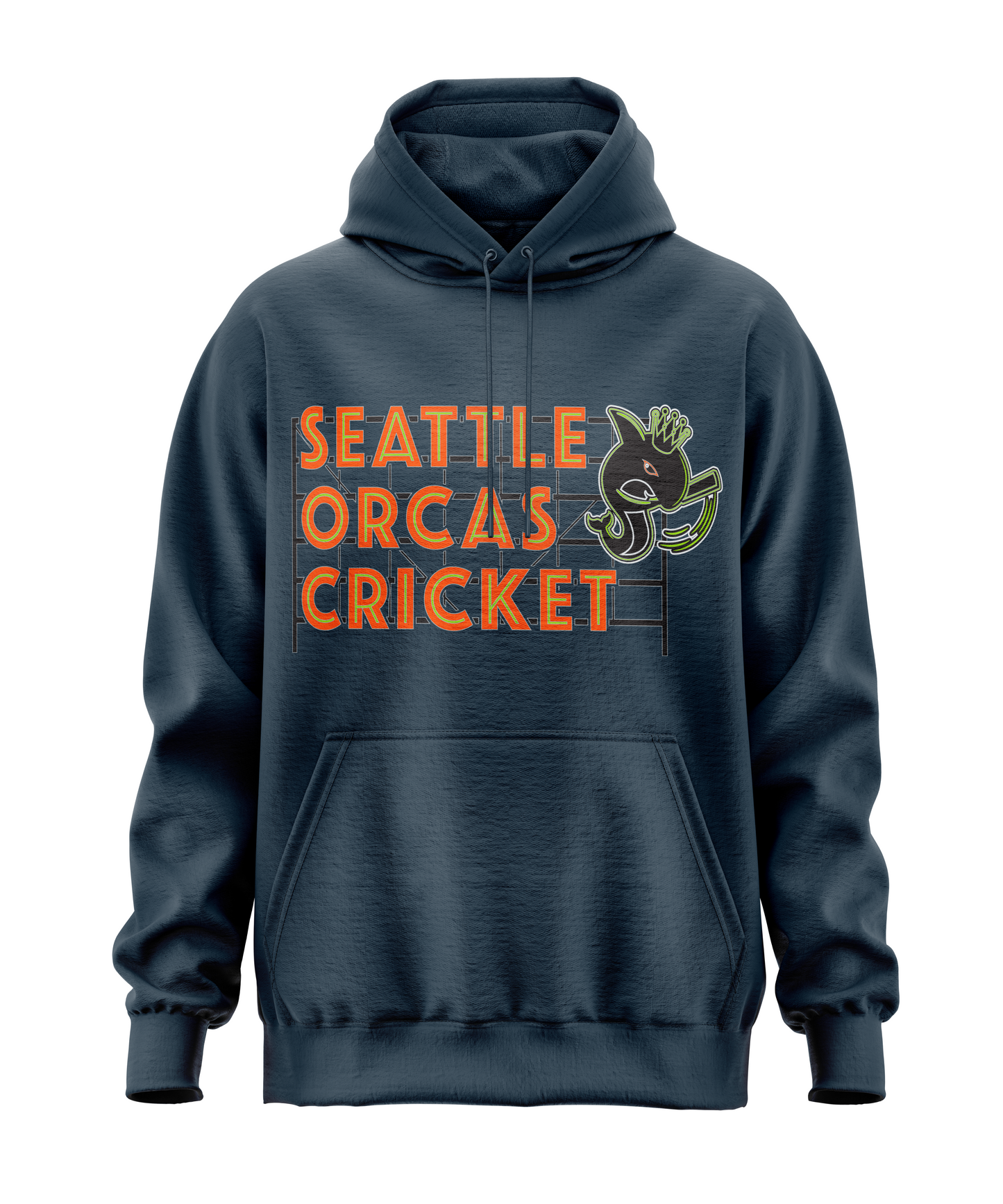 Pike Place Sign | Sponge Fleece Pullover DTM Hoodie | Storm Gray | (Unisex/Adult)
