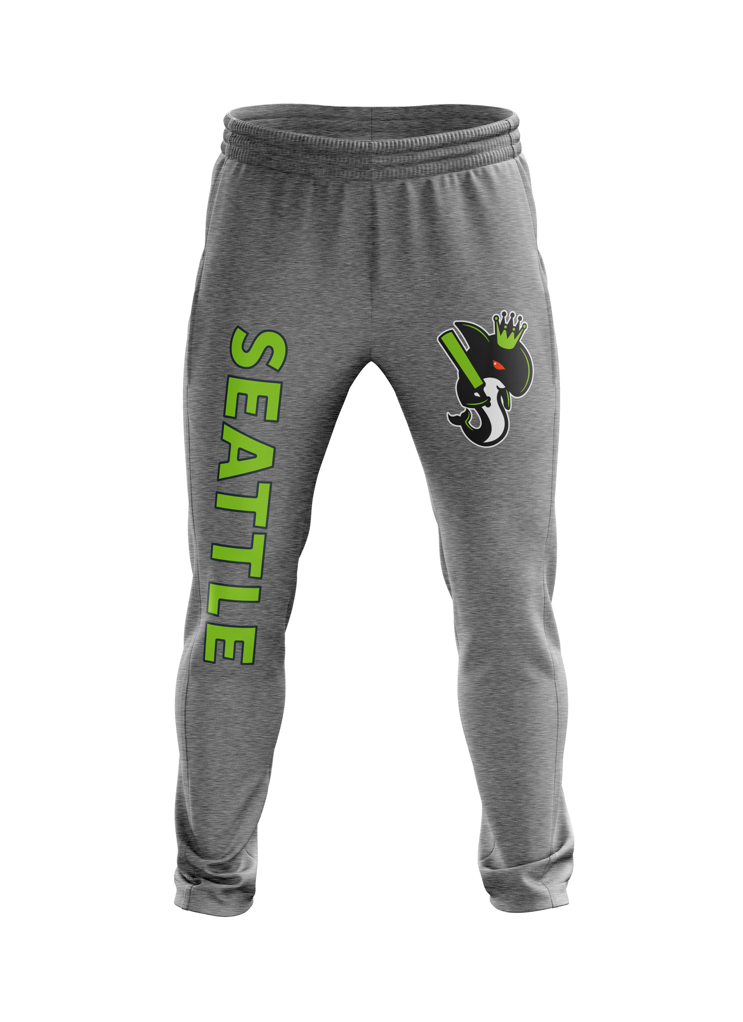 Seattle Orcas Cricket | Open Bottom Sweatpants | Vintage Heather | (Unisex/Adult)