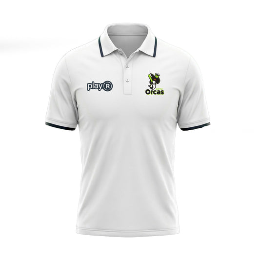 2026 Orcas Supima Polo | White | (Unisex/Adult)