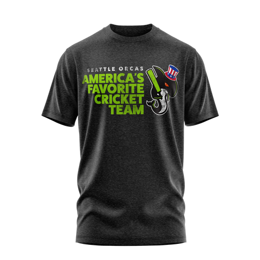 America's Favorite Cricket Team | T-Shirt | Storm Gray Heather | (Unisex/Adult)