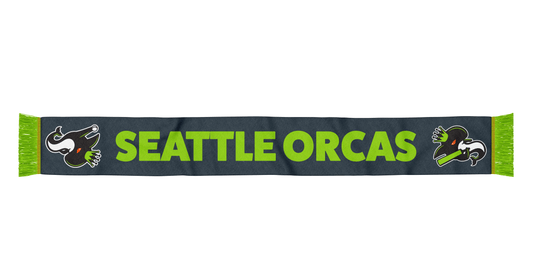 Seattle Orcas | Jacquard Weave Thick Scarf | Reversible